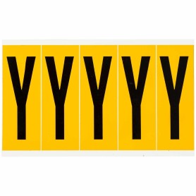 Brady 1560-Y etichetta autoadesiva Rettangolo Permanente Nero, Giallo 125 pz (097124)