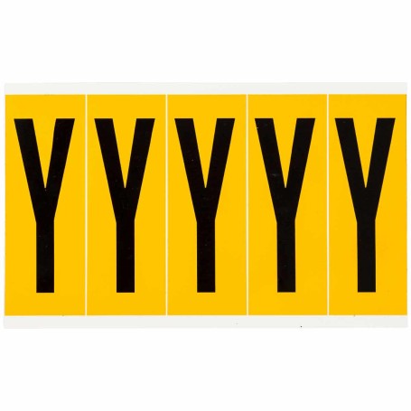 Brady 1560-Y etichetta autoadesiva Rettangolo Permanente Nero, Giallo 125 pz (097124)