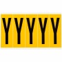 Brady 1560-Y etichetta autoadesiva Rettangolo Permanente Nero, Giallo 125 pz (097124)