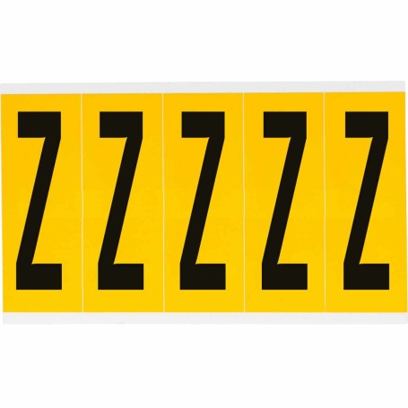 Brady 1560-Z etichetta autoadesiva Rettangolo Permanente Nero, Giallo 125 pz (097125)