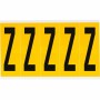Brady 1560-Z etichetta autoadesiva Rettangolo Permanente Nero, Giallo 125 pz (097125)