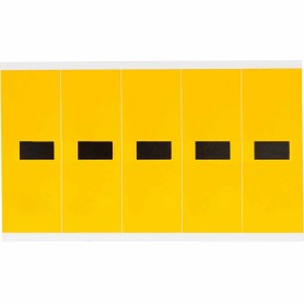 Brady 1560-DSH etichetta autoadesiva Rettangolo Permanente Nero, Giallo 5 pz (097126)