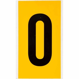 Brady 1570-0 etichetta autoadesiva Rettangolo Permanente Nero, Giallo 25 pz (097560)