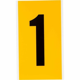 Brady 1570-1 etichetta autoadesiva Rettangolo Permanente Nero, Giallo 25 pz (097561)