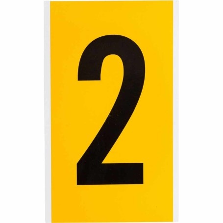 Brady 1570-2 etichetta autoadesiva Rettangolo Permanente Nero, Giallo 25 pz (097562)