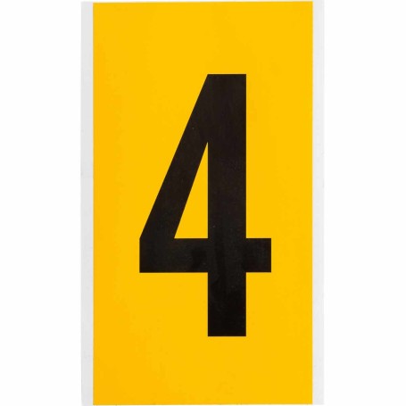 Brady 1570-4 etichetta autoadesiva Rettangolo Permanente Nero, Giallo 25 pz (097564)