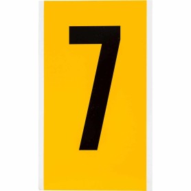 Brady 1570-7 etichetta autoadesiva Rettangolo Permanente Nero, Giallo 25 pz (097567)