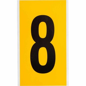 Brady 1570-8 etichetta autoadesiva Rettangolo Permanente Nero, Giallo 25 pz (097568)