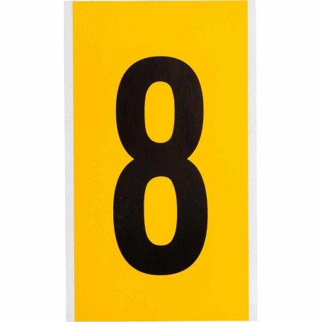 Brady 1570-8 etichetta autoadesiva Rettangolo Permanente Nero, Giallo 25 pz (097568)