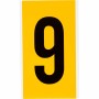 Brady 1570-9 etichetta autoadesiva Rettangolo Permanente Nero, Giallo 25 pz (097569)