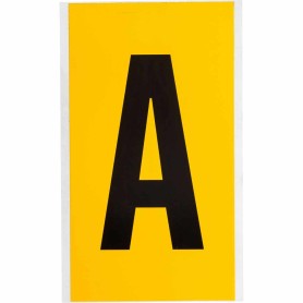 Brady 1570-A etichetta autoadesiva Rettangolo Permanente Nero, Giallo 25 pz (097570)