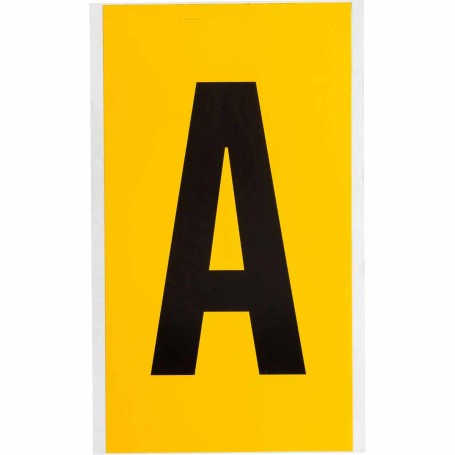 Brady 1570-A etichetta autoadesiva Rettangolo Permanente Nero, Giallo 25 pz (097570)
