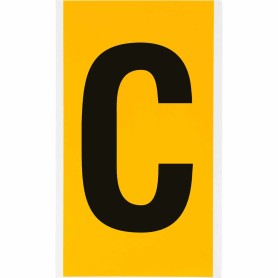 Brady 1570-C etichetta autoadesiva Rettangolo Permanente Nero, Giallo 25 pz (097572)