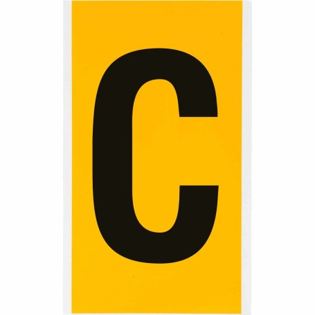 Brady 1570-C etichetta autoadesiva Rettangolo Permanente Nero, Giallo 25 pz (097572)