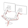 LX DUAL SIDEBYSIDE ARM BRIGHT WHITE (45-491-216A)