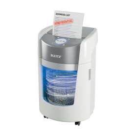 Leitz IQ OptiMax Small Office 350 distruggi documenti Taglio a frammenti 58 dB 22,3 cm Grigio, Bianco (83590000)