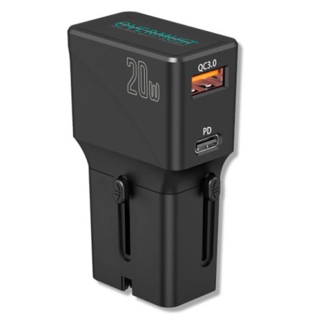 TRAVEL CHARGER 2 USB PORT PD 20W (FOVMWC17963)