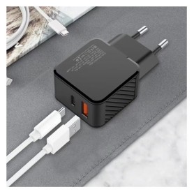 CARICATORE DA MURO 20W USB-C/A PD (FOVMWC17880)
