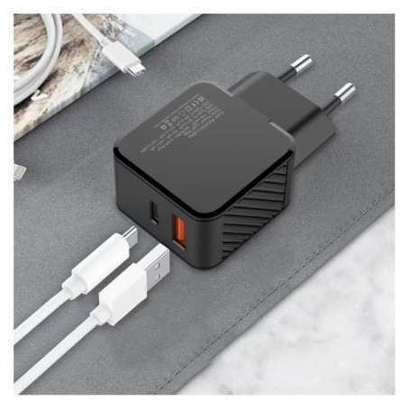 CARICATORE DA MURO 20W USB-C/A PD (FOVMWC17880)