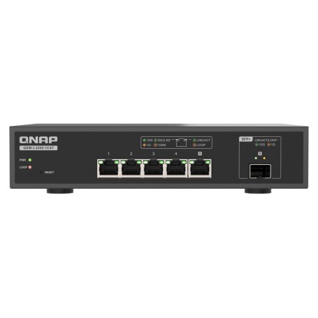 QNAP QSW-L3205-1C4T 4 Gestito 10G Ethernet (100/1000/10000) Desktop Nero