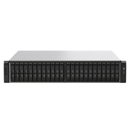 QNAP TS-h2490FU NAS Armadio (2U) EPYC 7232P 64 GB DDR4 0 TB QuTS hero Nero, Grigio (TS-h2490FU-7232P-32G)