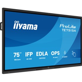 iiyama TE7515A-B2AG visualizzatore di messaggi Pannello piatto interattivo 190,5 cm (75") Wi-Fi 550 cd/m² 4K Ultra HD Nero Touc