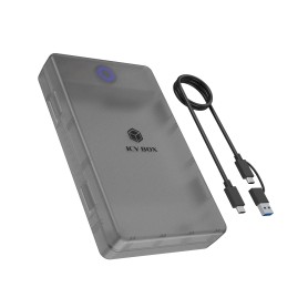 ICY BOX Spade Base 388 Box esterno HDD/SSD Nero, Trasparente 2.5/3.5" (60928)