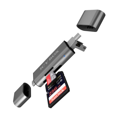 ICY BOX IB-CR200-C lettore di schede USB 2.0 Antracite (60068)