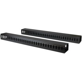 StarTech.com Pannello Gestione Cavi Orizzontale per Armadi Rack 40U - Sistema gestione Passacavi con ganci (CMVER40UF)