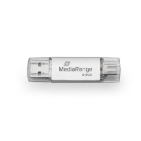 MediaRange MR940-1 unità flash USB 512 GB USB Type-A / USB Type-C 3.2 Gen 1 (3.1 Gen 1) Argento