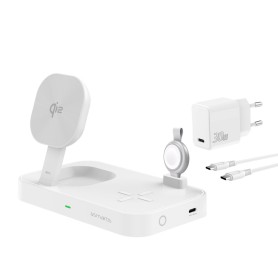4smarts Qi2 Universale Bianco AC Carica wireless Ricarica rapida Interno (540999)