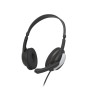 Hama HS-P100 V2 Auricolare Cablato A Padiglione Ufficio Nero, Argento (00139931)