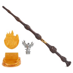 Wizarding World Harry Potter - Authentischer Albus Dumbledore Zauberstab (mit Hogwarts-Halterung) (6071567)