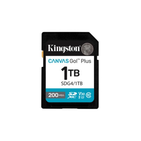 Kingston Technology 1TB SDXC Canvas Go Plus Gen4 200MB/s C10 UHS-I U3 V30 (SDG4/1TB)