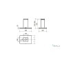 CAPPA LEA ISOLA DRY DROP cm 90x60 - Inox - 900 m3/h
