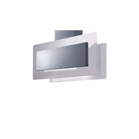CAPPA TRISIA ISOLA cm 90x43 - Inox, vetro Bianco - 800 m3/h