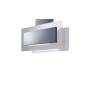 CAPPA TRISIA ISOLA cm 90x43 - Inox, vetro Bianco - 800 m3/h