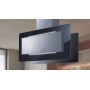CAPPA TRISIA ISOLA cm 90x43 - inox, vetro Nero - 800 m3/h