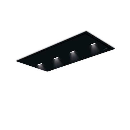CAPPA GEA FLAT cm 90X60  Nera spot light - 800 m3/h