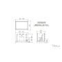 CAPPA GEA FLAT cm 90X60  Nera spot light - 800 m3/h