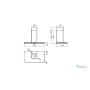 CAPPA STIVIA PARETE - cm 90 - inox, nero - 800 m3/h