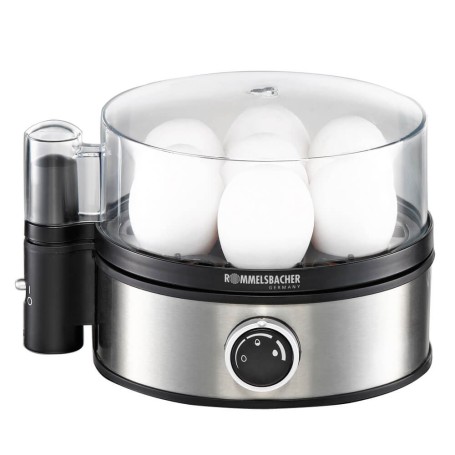 Rommelsbacher ER 400 Pentolino per uova 7 uovo/uova 400 W Nero, Acciaio inossidabile, Trasparente (ER 400) (ER400)
