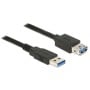 USB 3.2 Gen 1 Verlngerungskabel, USB-A Stecker  USB-A Buchse (schwarz, 2 Meter, SuperSpeed) (85056)
