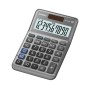Casio MS-100FM calcolatrice da tavolo con design in metallo. Funzioni disponibili: tasto +/-, tasto doppio zero. Alimentazione c