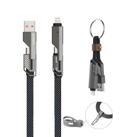 4smarts 541456 cavo USB 1,5 m USB A/USB C USB C/Lightning Grafite