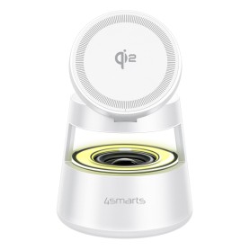 4smarts 541535 Caricabatterie per dispositivi mobili Auricolare, Smartphone, Orologio intelligente Bianco USB Carica wireless In