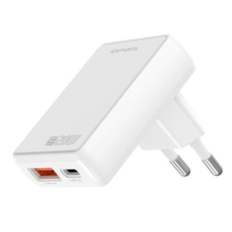 4smarts 546020 Caricabatterie per dispositivi mobili Universale Bianco AC Ricarica rapida Interno