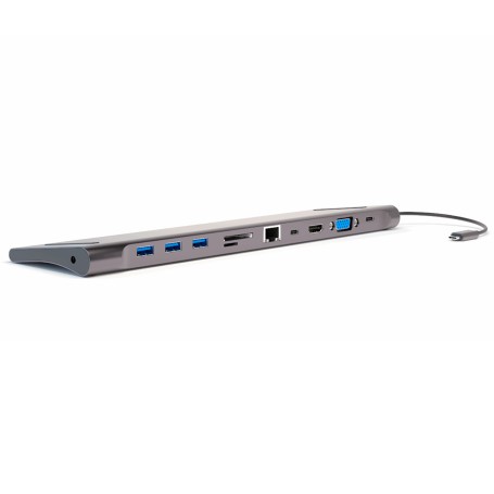 4smarts 11in1 USB 3.2 Gen 1 (3.1 Gen 1) Type-A + Type-C Grigio (456358)