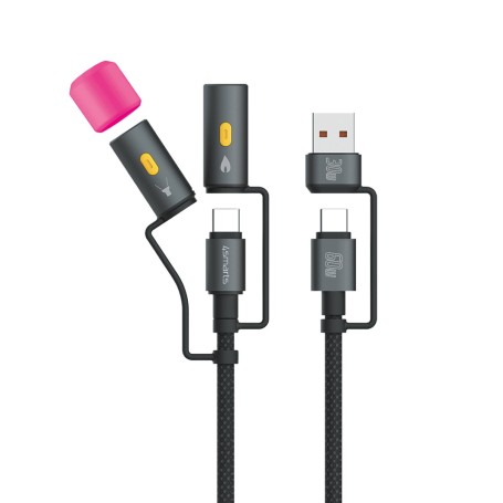 4smarts 541060 cavo USB USB 2.0 1 m USB C Nero, Grigio