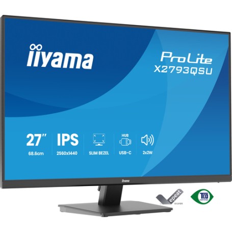 iiyama ProLite X2793QSU-B1 Monitor PC 68,6 cm (27") 2560 x 1440 Pixel Quad HD LED Nero
